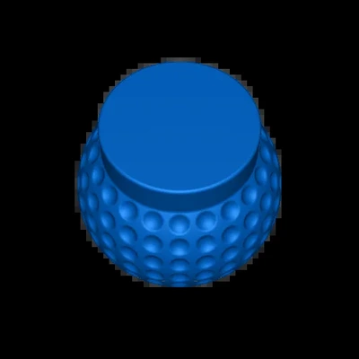 golfball stift halter unterstützung 3d modelle download realität wolke 3d print model - Mito3D