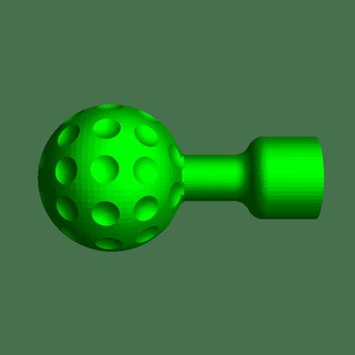 Golfball Schaltknauf 3d print model - Mito3D