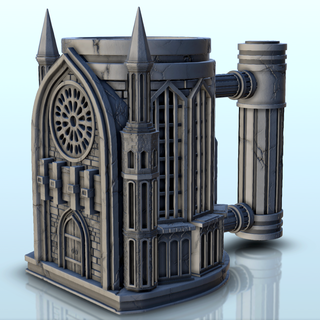 gothic castle dice mug 13 - beer holder Cups & Mugs 3d print model - Mito3D