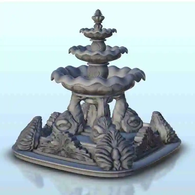 gothic fountain - scenery medieval miniatures warhammer 3d models download creality cloud historical buildings 3d print model - Mito3D
