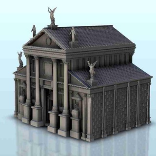 gothic sanctuary - scenery medieval miniatures warhammer Historical Buildings 3d print model - Mito3D
