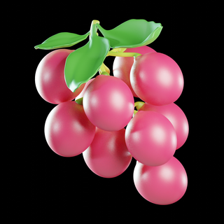 grape Foods 3d print model - Mito3D