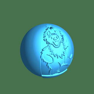 agradecido muerto oso planeta lámpara 3d print model - Mito3D