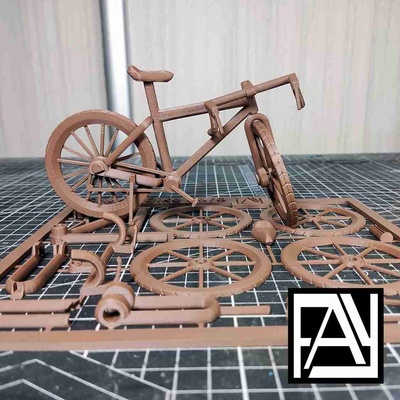 cascalho bicicleta kit cartão 3d modelos baixar crialidade nuvem 3d print model - Mito3D