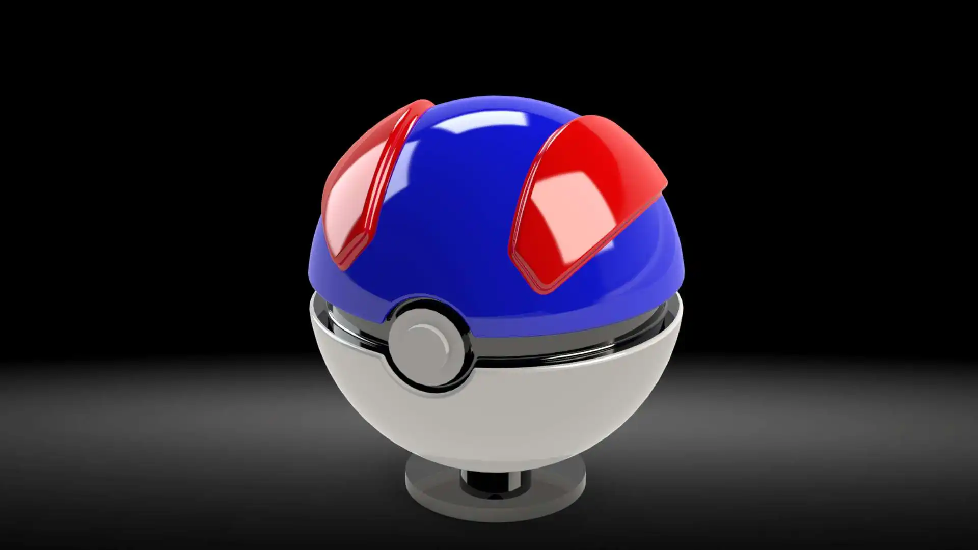excelente pelota súper pokebola 3d modelos descargar crealidad nube 3D print model - Mito3D