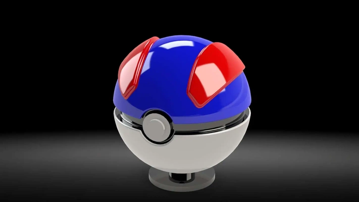 großartig ball super pokebola 3d modelle download realität wolke 3d print model - Mito3D