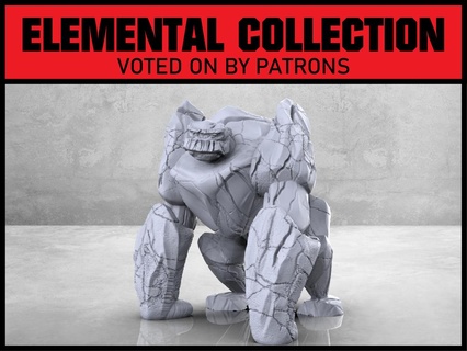 greater earth elemental - tabetop miniature Characters 3d print model - Mito3D
