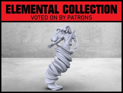 greater wind elemental - tabletop miniature Characters 3d print model - Mito3D