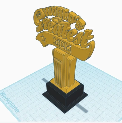 grand maman trophée 3d modèles télécharger créalité nuage 3d print model - Mito3D