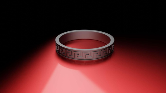 greek ring Fashion 3d print model - Mito3D