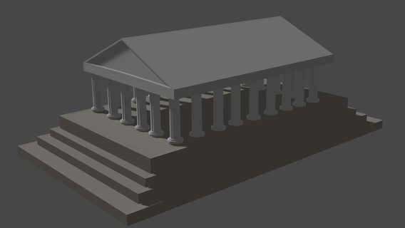 grec temple historique bâtiments 3d print model - Mito3D