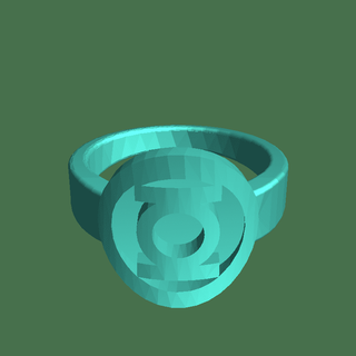 verde lanterna anel jóias 3d print model - Mito3D