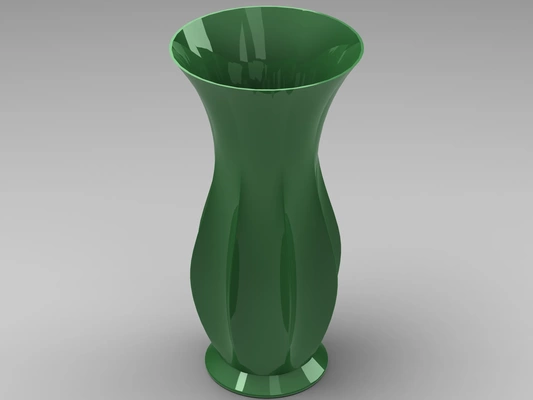 yeşil plastik vazolar çiçekler 3d modeller indir creality bulut ev dekor 3d print model - Mito3D