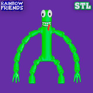 green rainbow friends - roblox articulated monster st Monsters 3d print model - Mito3D