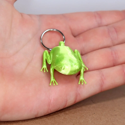 green tree frog keychain 3d models download creality cloud animals 3d print model - Mito3D