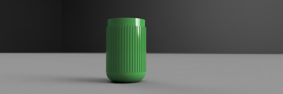green vase Home Decor 3d print model - Mito3D