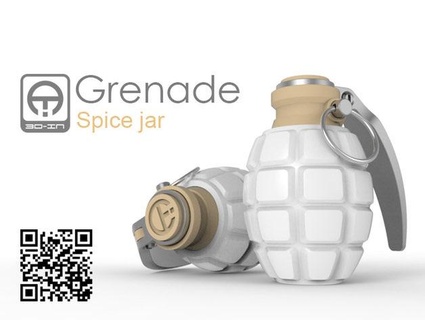 grenade spice jar Foods 3d print model - Mito3D