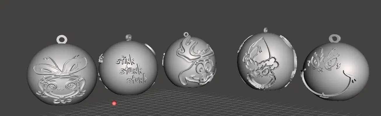 grinchmas weihnachten ball deko 3d modelle download realität wolke zuhause haus dekor 3d print model - Mito3D