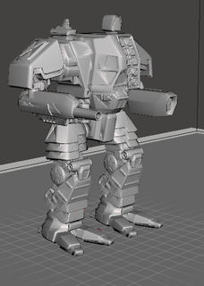 urso pardo mech mechwarrior brinquedos jogos 3d print model - Mito3D