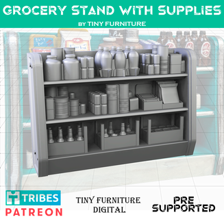 grocery stand supplies Board Game 3d print model - Mito3D