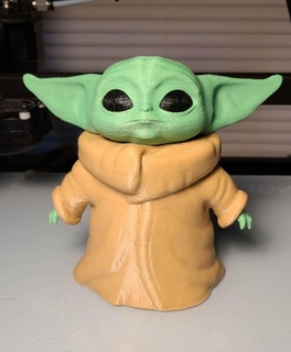 grogu - baby yoda child separate eyes Fictional Characters 3d print model - Mito3D