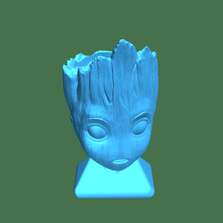 groot head planter Fictional Characters 3d print model - Mito3D