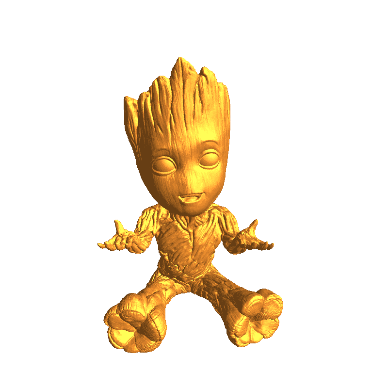 groot pen holder Fictional Characters 3D print model - Mito3D