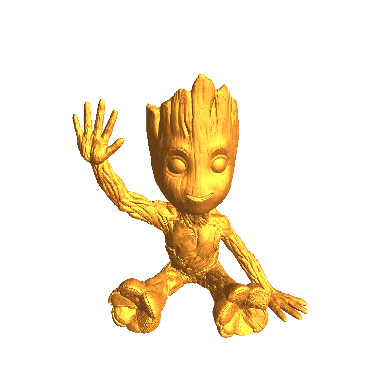 groot planter Fictional Characters 3D print model - Mito3D