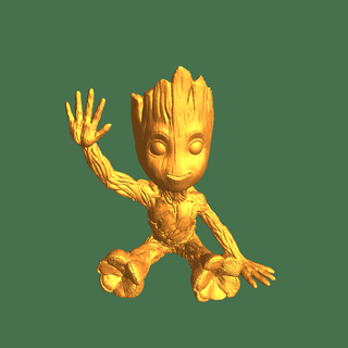 groot planter Fictional Characters 3d print model - Mito3D
