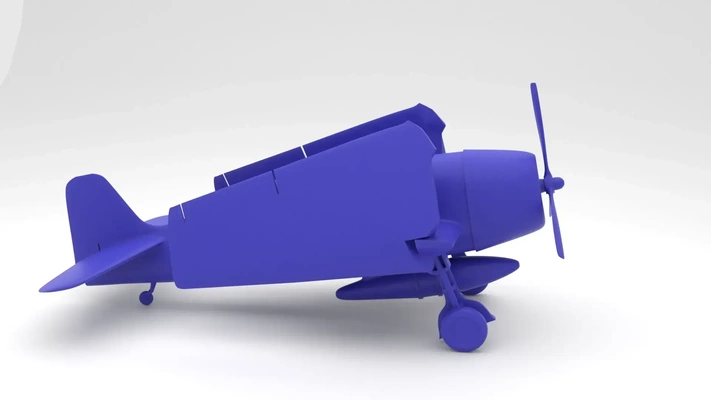 grumman f6f hellcat piegato 3d modelli scarica creality nube 3d print model - Mito3D