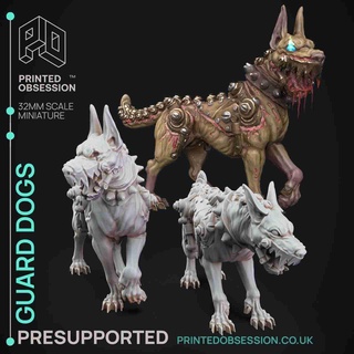 guard dogs- dr frankensteins monster-presupported - illustra 3d models download creality cloud Characters 3d print model - Mito3D