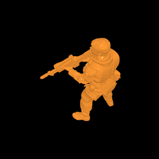 Guardia hembra personaje caracteres 3d print model - Mito3D