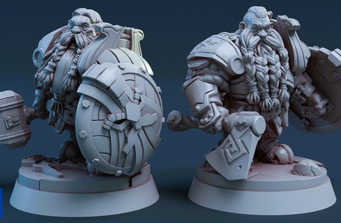 guerreiro personagens 3d print model - Mito3D