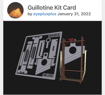 guillotine trousse carte 3d modèles télécharger créalité nuage jouets jeux 3d print model - Mito3D