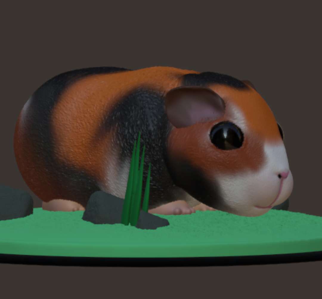 Guiné porco 3d modelos baixar crialidade nuvem animais 3D print model - Mito3D