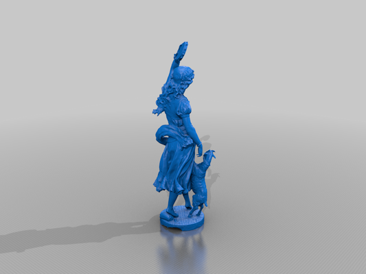 gypsy dance goat generated by revopoint pop 3d models download creality cloud women 3d print model - Mito3D