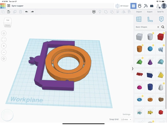 gyro cupper 3d modelos descargar crealidad nube 3d print model - Mito3D