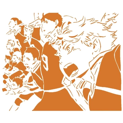 haikyu stencil 3d models download creality cloud 3d print model - Mito3D