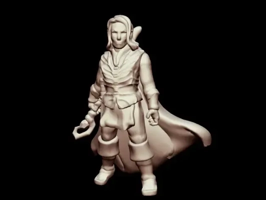 half elf mago 28mm heroico escala 3d modelos descargar crealidad nube 3d print model - Mito3D