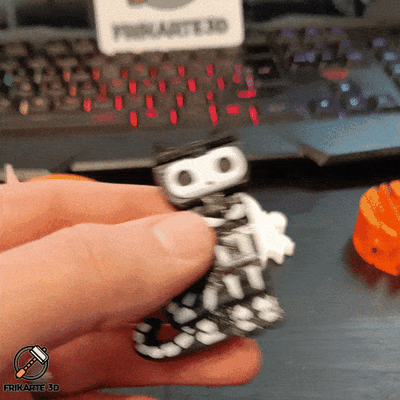 halloween flexi skeleton cat 3d models download creality cloud fictional characters 3d print model - Mito3D