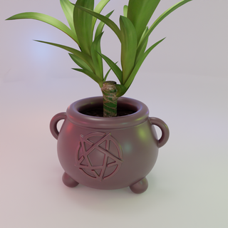 Bruxas impressão pintura caldeirão flor Panela natureza plantas 3d print model - Mito3D