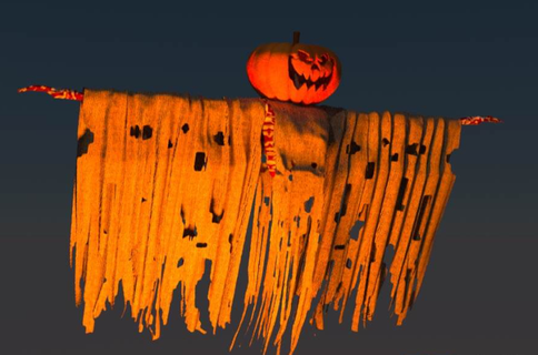 Halloween zucca natura impianti 3d print model - Mito3D