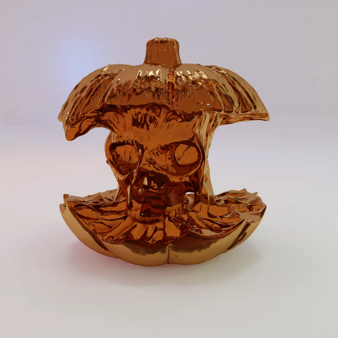 halloween pumpkin skull 3d models download creality cloud myths 3D print model - Mito3D