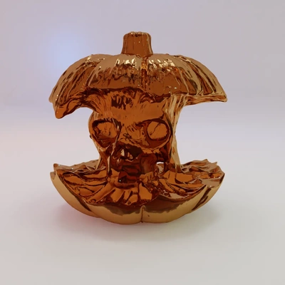 halloween pumpkin skull 3d models download creality cloud myths 3d print model - Mito3D
