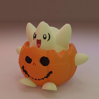 halloween pumpkin togepi pokemon Characters 3d print model - Mito3D