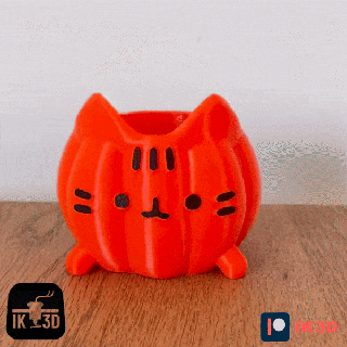 cadılar bayramı Pusheen kedi yavrusu kabak destekler 3d modeller indir Creality bulut memeli 3d print model - Mito3D