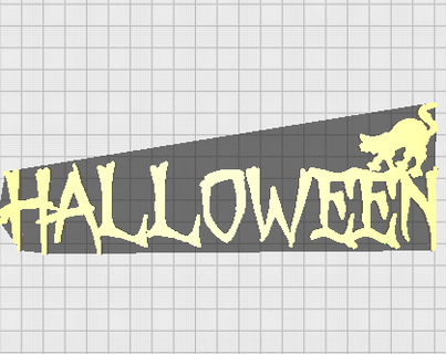 Halloween Silhouette Text 1 3d print model - Mito3D