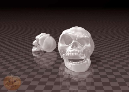 Víspera Santos cráneo 3d modelos descargar crealidad nube 3d print model - Mito3D