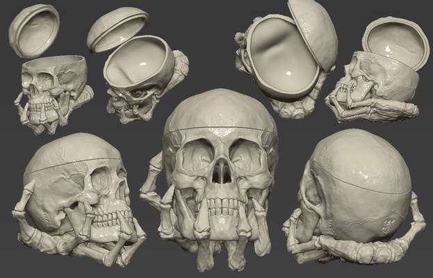 halloween skull candy box 3d models download creality cloud home decor 3d print model - Mito3D