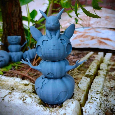 bruxas especial fofa articulado pikachu abóbora 3d modelos baixar crialidade nuvem ficcional personagens 3d print model - Mito3D